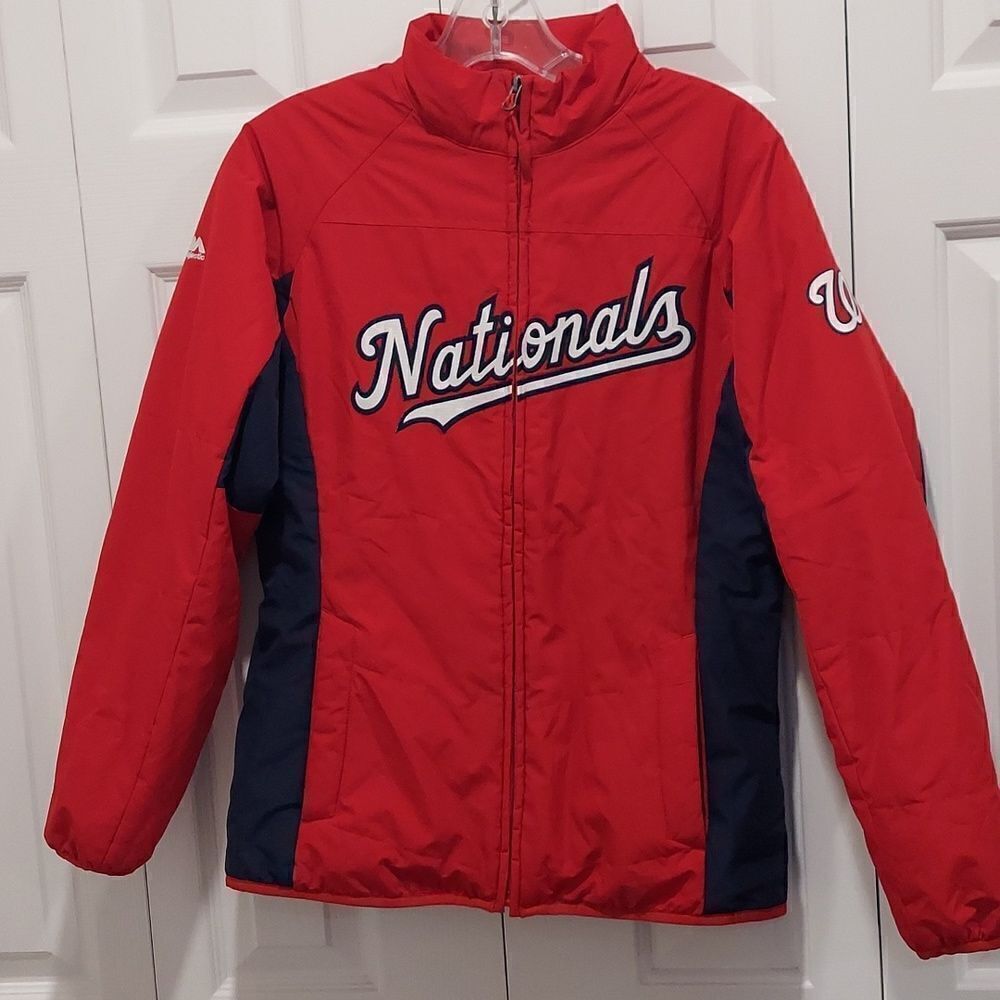 Washington Nationals Majestic Red Jacket Sz Small